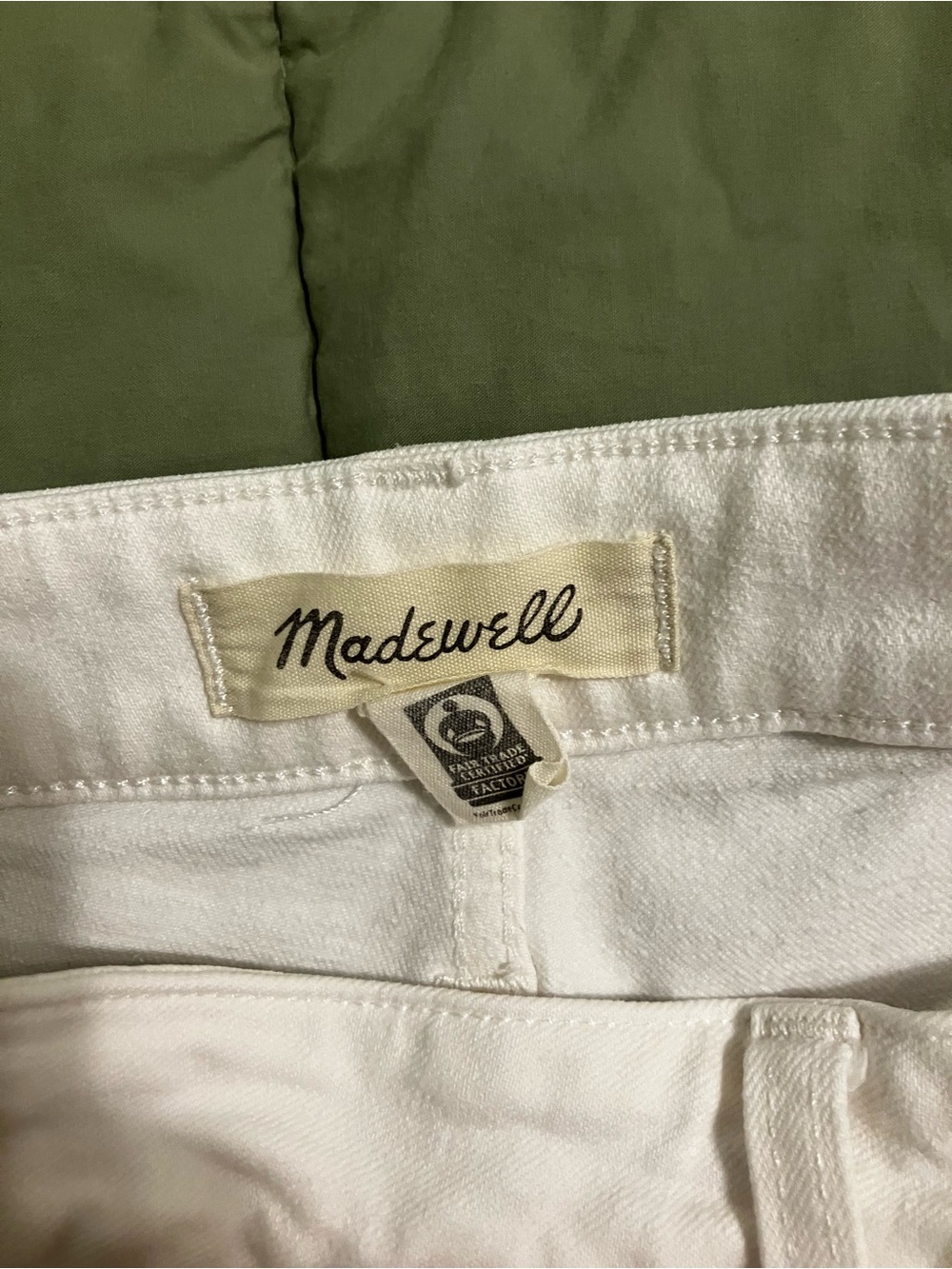 White High-Waist Denim Shorts - Picture 6 of 6